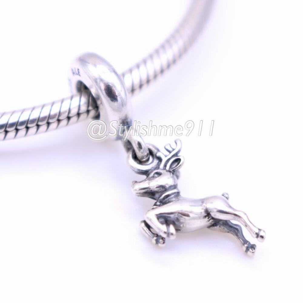 Authentic PANDORA Retired Reindeer Dangle Charm - 791194